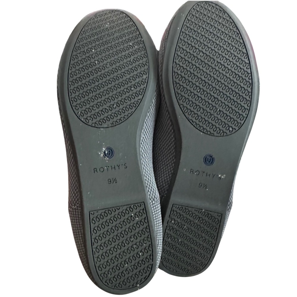 Rothy's The Flat 9.5 Charcoal Gray Round Toe Knit Ballet Flats Office Casual - Picture 4 of 11